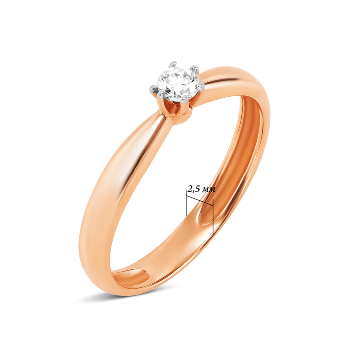 Золота каблучка з діамантом. Артикул UG51191361201