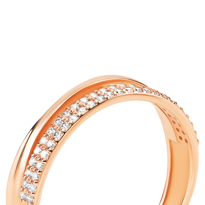 Золота каблучка з фіанітами. Артикул UG5119163710101