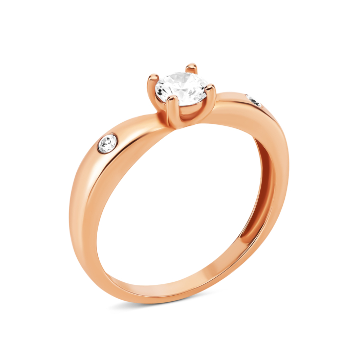 Золота каблучка з фіанітами. Артикул UG5119174010101