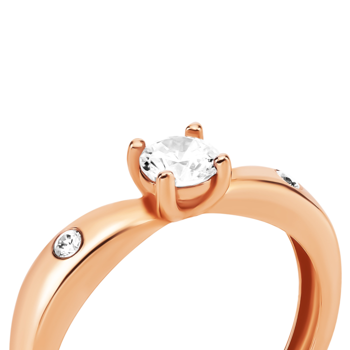 Золота каблучка з фіанітами. Артикул UG5119174010101