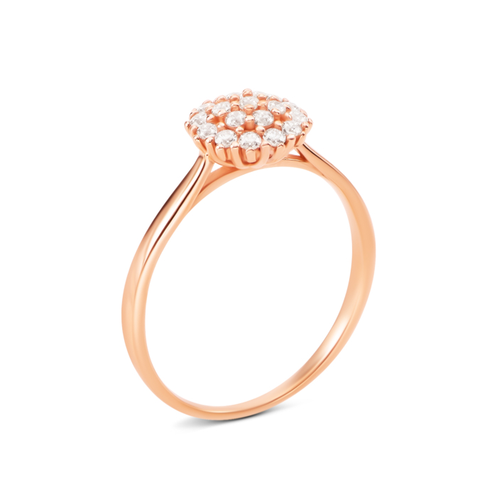 Золота каблучка з фіанітами. Артикул UG5119194310101