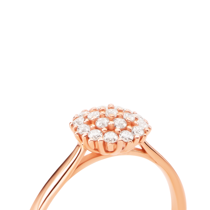 Золота каблучка з фіанітами. Артикул UG5119194310101