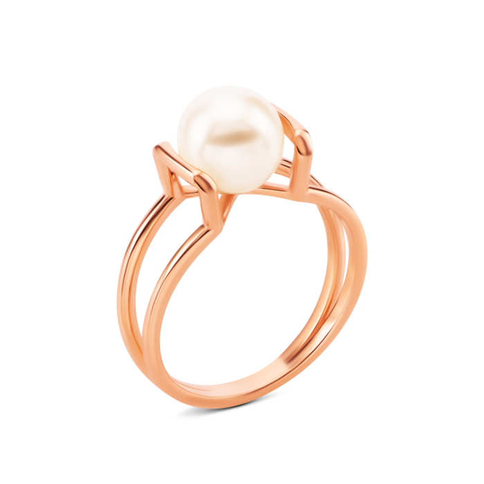 Золота каблучка з перлиною. Артикул UG5119206810101п