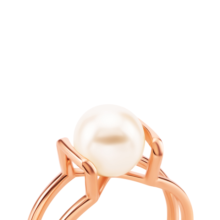 Золота каблучка з перлиною. Артикул UG5119206810101п
