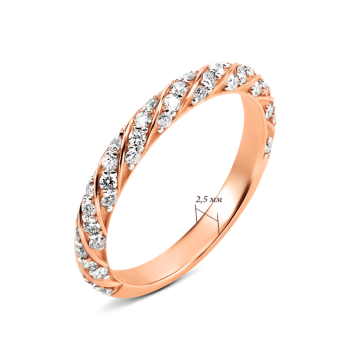 Золота каблучка з діамантами. Артикул UG51192088201