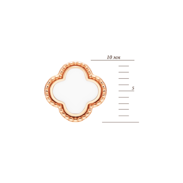 Золотые пуссеты с эмалью. Артикул UG5СП1206(1)и