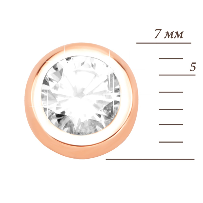 Золота підвіска з фіанітом. Артикул UG5ПВ1214