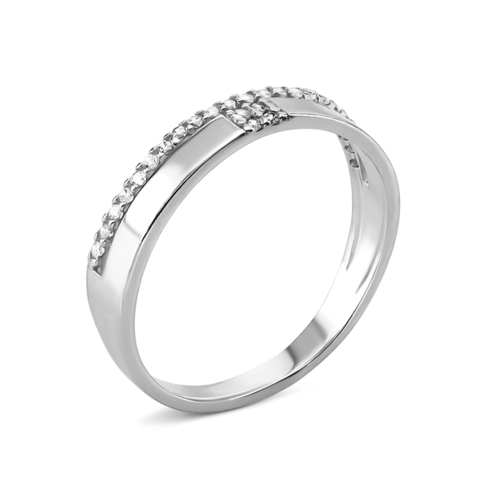 Срібна каблучка з фіанітами. Артикул UG51250/1р-CZ