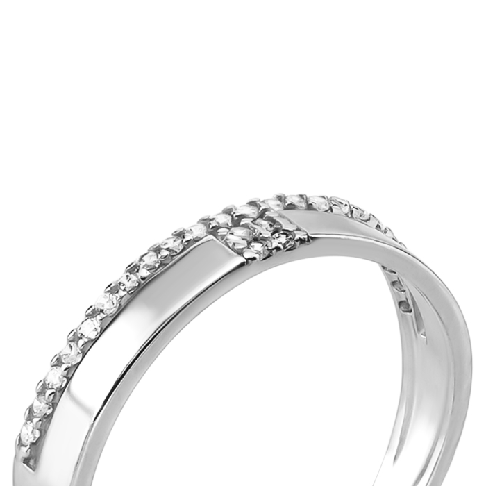 Срібна каблучка з фіанітами. Артикул UG51250/1р-CZ