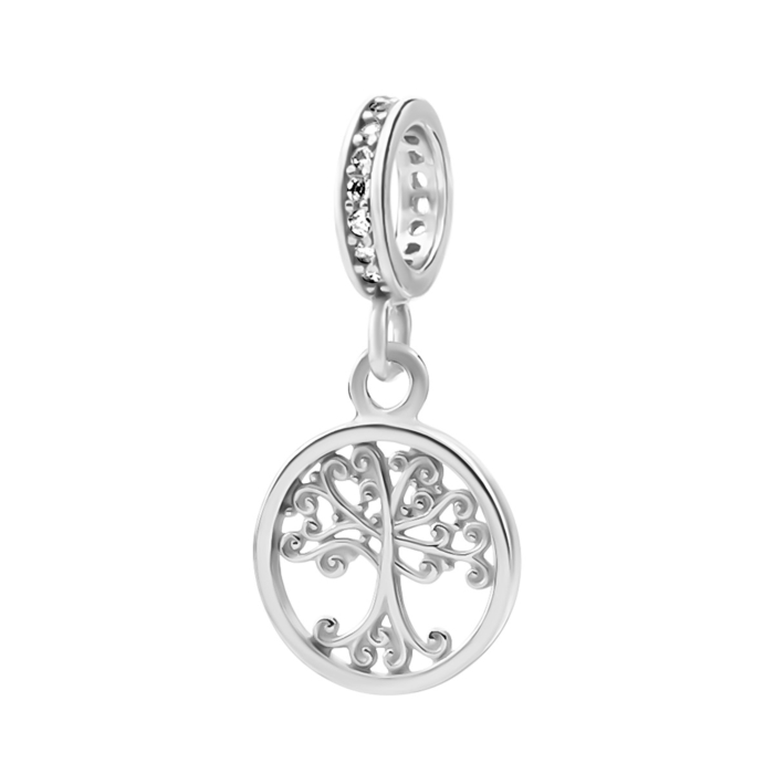Срібна підвіска Дерево з фіанітами. Артикул UG51250П.Rh