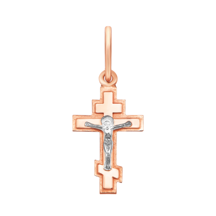 Золотий хрестик. Розп'яття Христове. Артикул UG5К129