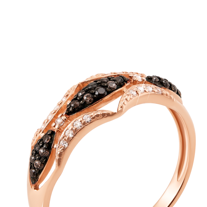 Золотое кольцо с фианитами. Артикул 13024/цв с