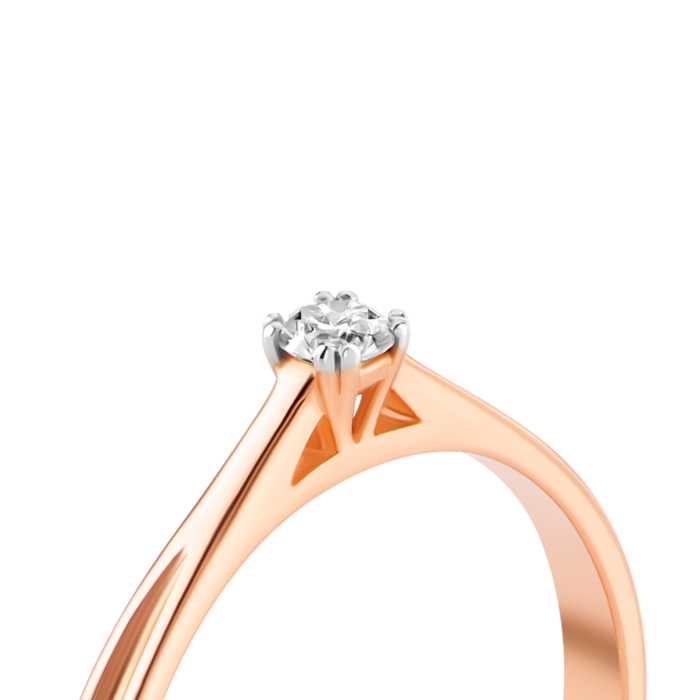 Золота каблучка з діамантом. Артикул UG5К1326