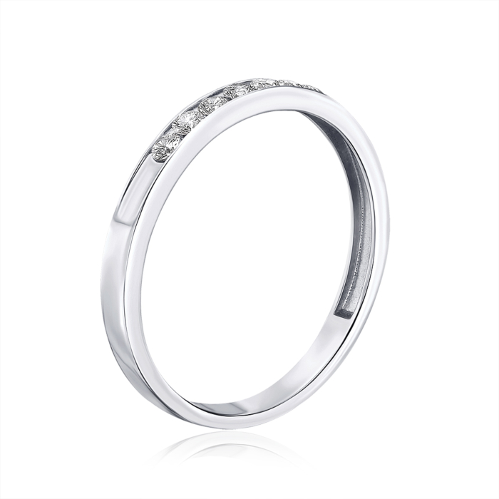 Каблучка з білого золота з діамантами 53631/02/1/9022