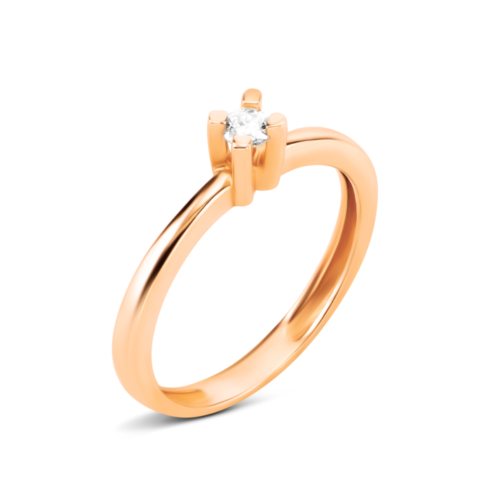 Золота каблучка з діамантом. Артикул UG5КВ1381.00100н