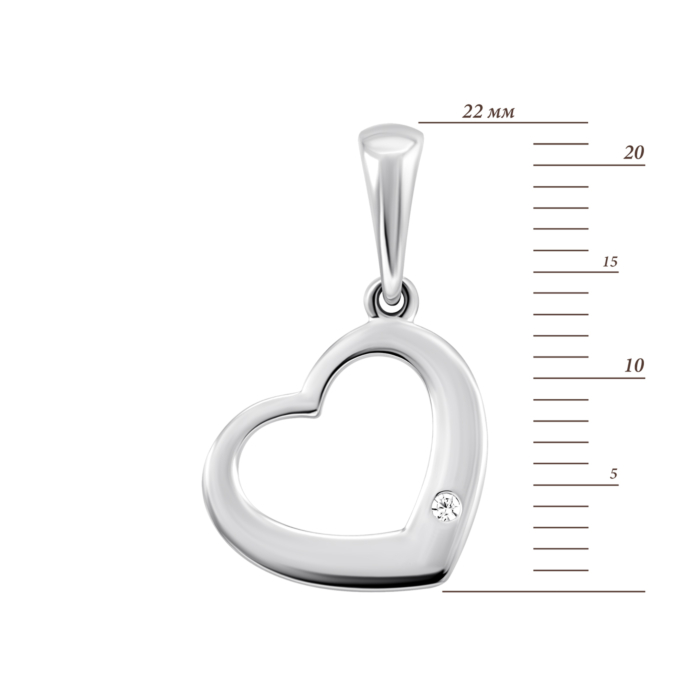 Золота підвіска з фіанітом. Артикул UG5ПВ1401.1