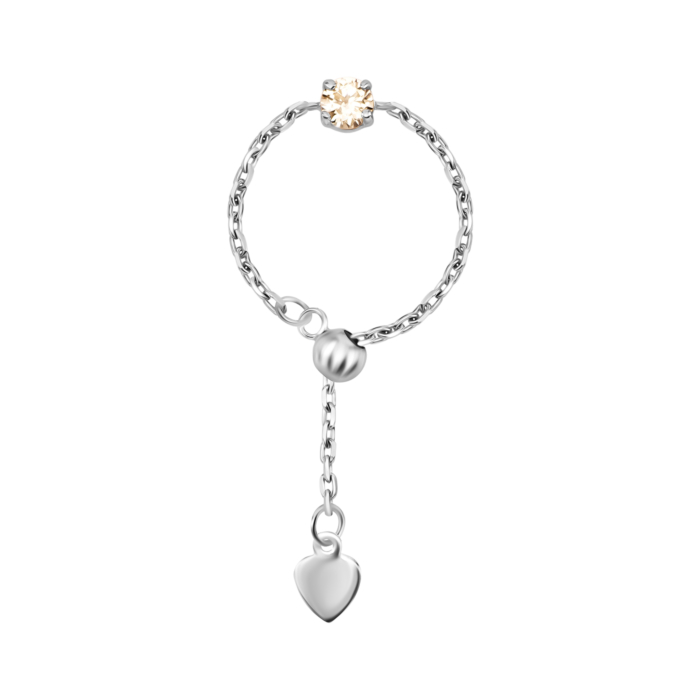 Безразмерное серебряное кольцо. Артикул UG5к1404Rh