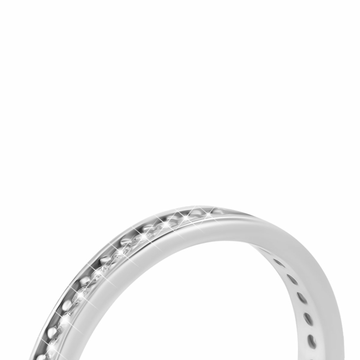 Серебряное кольцо с фианитами. Артикул UG51418К.Rh