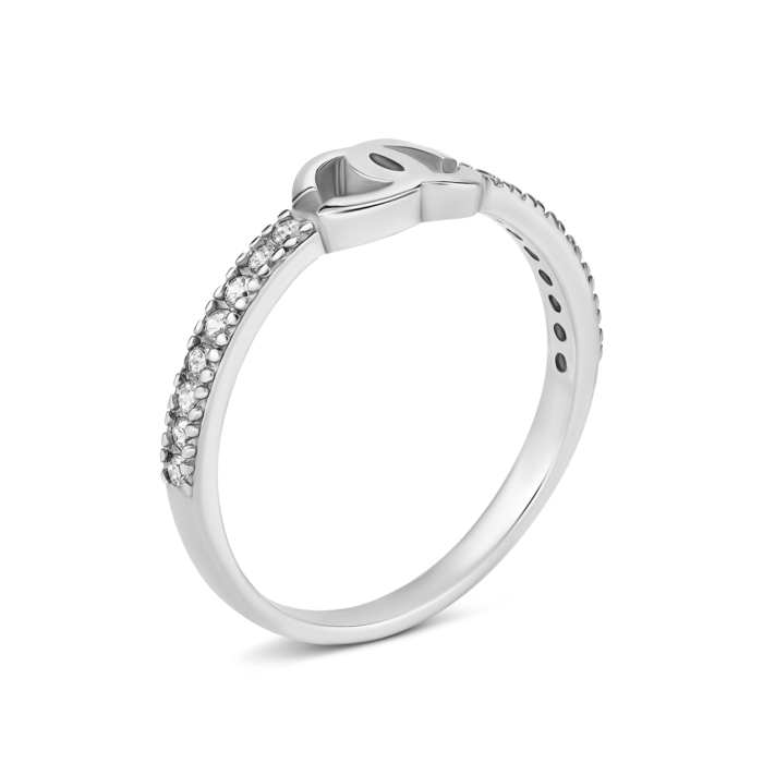 Серебряное кольцо с фианитами. Артикул UG51413К.Rh