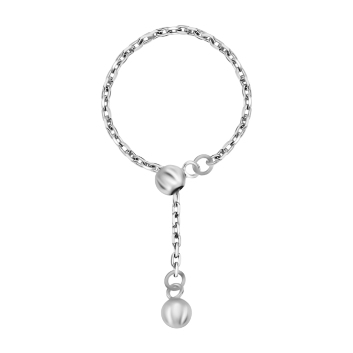 Безрозмірна срібна каблучка. Артикул UG5к1427Rh