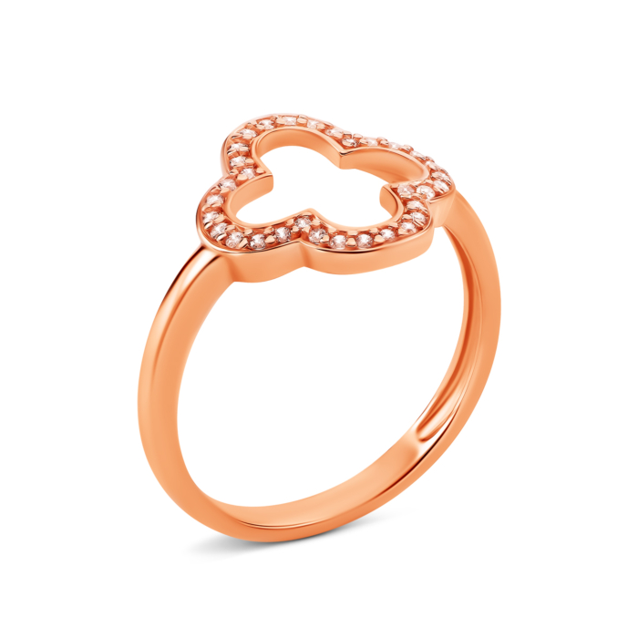 Золотое кольцо с фианитами. Артикул UG5КВ1432и