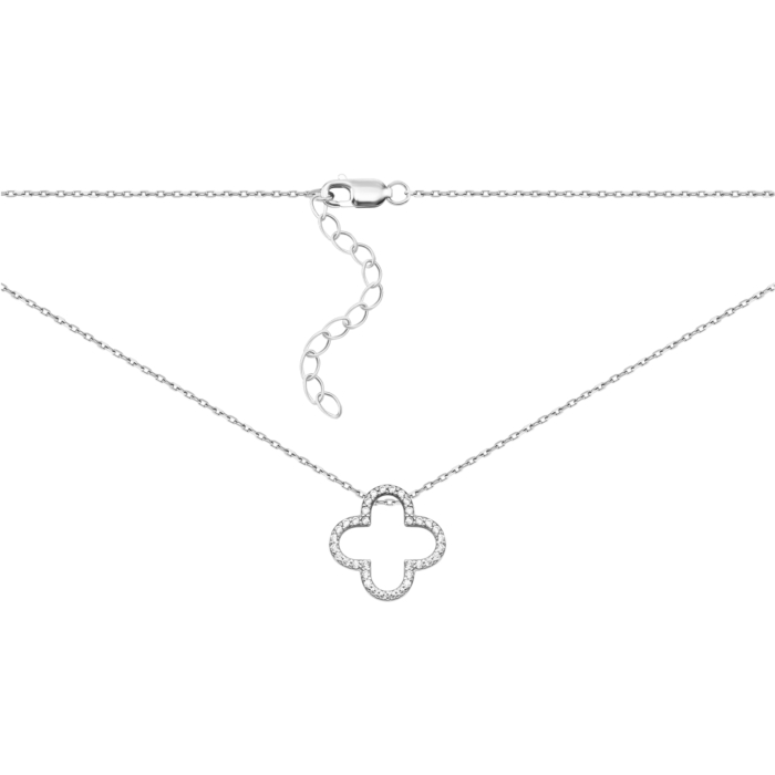 Серебряное колье с фианитами. Артикул UG51494Кол.Rh