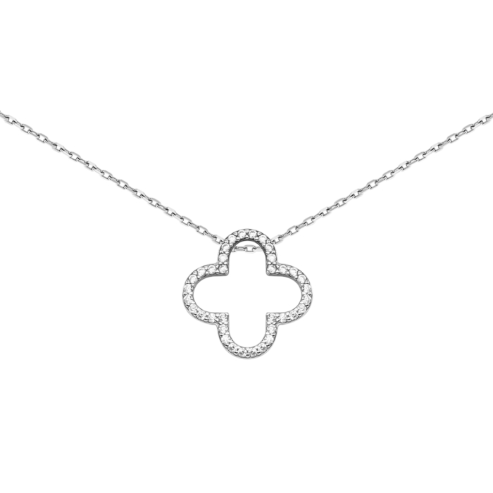 Серебряное колье с фианитами. Артикул UG51494Кол.Rh