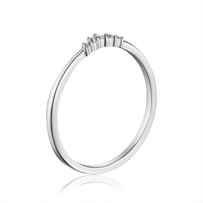 Золота каблучка з діамантами. Артикул 800151/02/1/11112