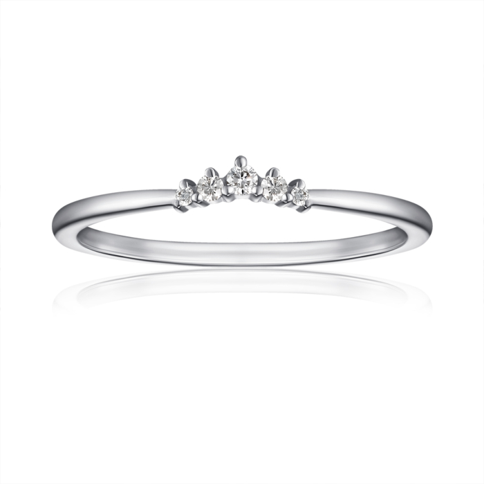 Золота каблучка з діамантами. Артикул 800151/02/1/11112