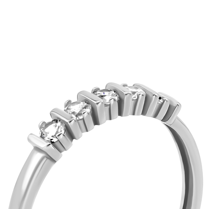 Серебряное кольцо с фианитами. Артикул UG51512К.Rh