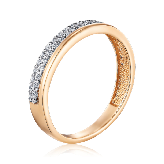 Золота каблучка з фіанітами. Артикул 13151/01/1/1