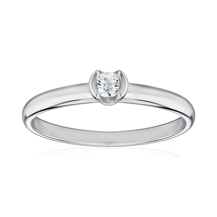 Золота каблучка з діамантом. Артикул 53151/02/1/8602