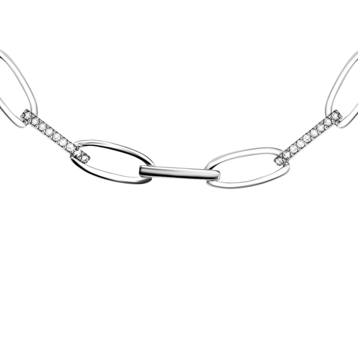 Срібний браслет з фіанітами. Артикул UG51524Б.Rh