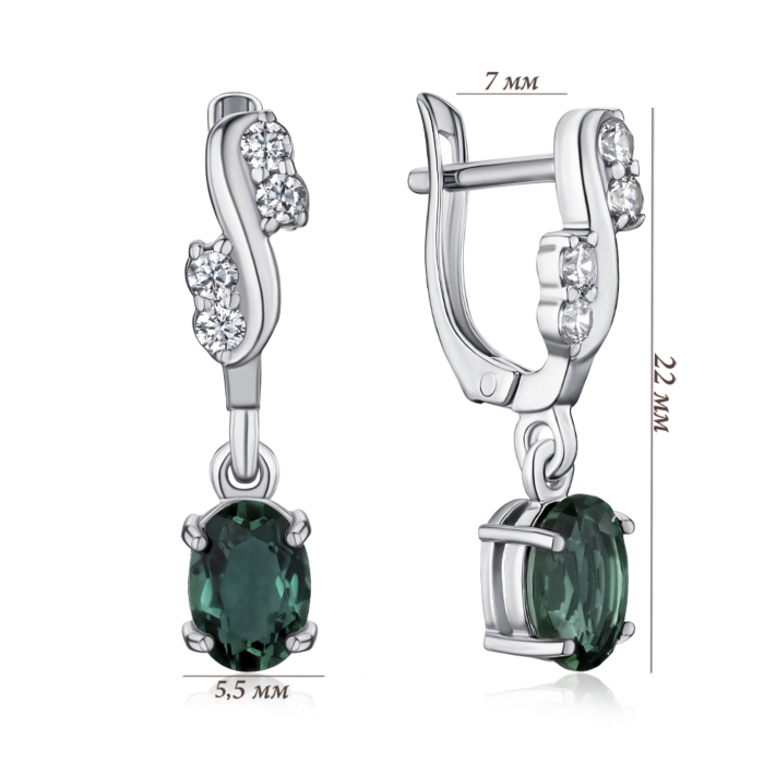 Серебряные серьги. Артикул 40565/12/1/3770