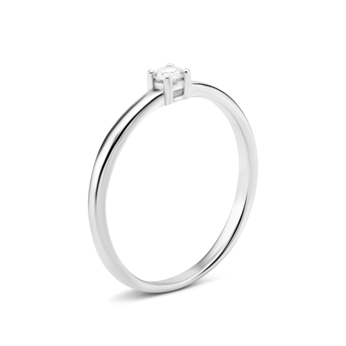 Золотое кольцо с бриллиантом. Артикул UG518/0153/02/01/02