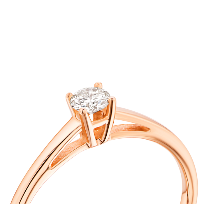 Золота каблучка з діамантом. Артикул UG518/0085/00/01/01