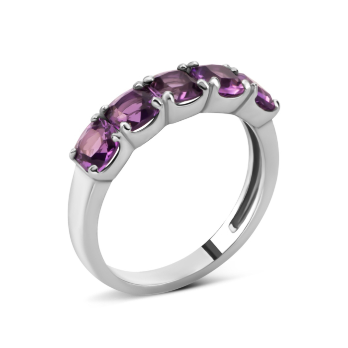 Срібна каблучка з аметистом. Артикул UG51840/1р-AMET