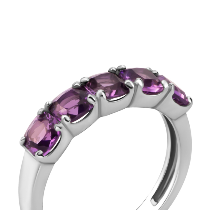 Срібна каблучка з аметистом. Артикул UG51840/1р-AMET