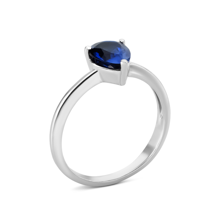 Серебряное кольцо с гидротермальным сапфиром. Артикул UG51850/1р-HSPH