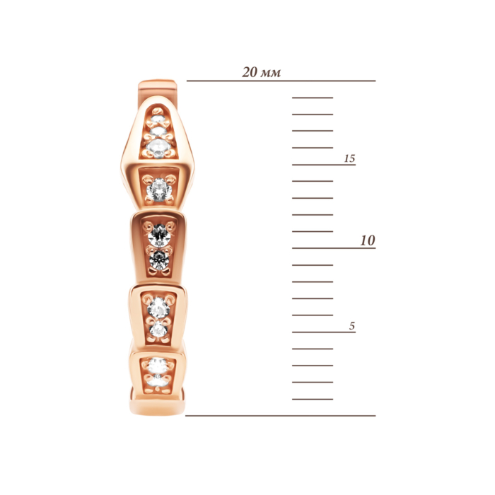Золотые серьги с фианитами. Артикул UG5СВ1859(1) и