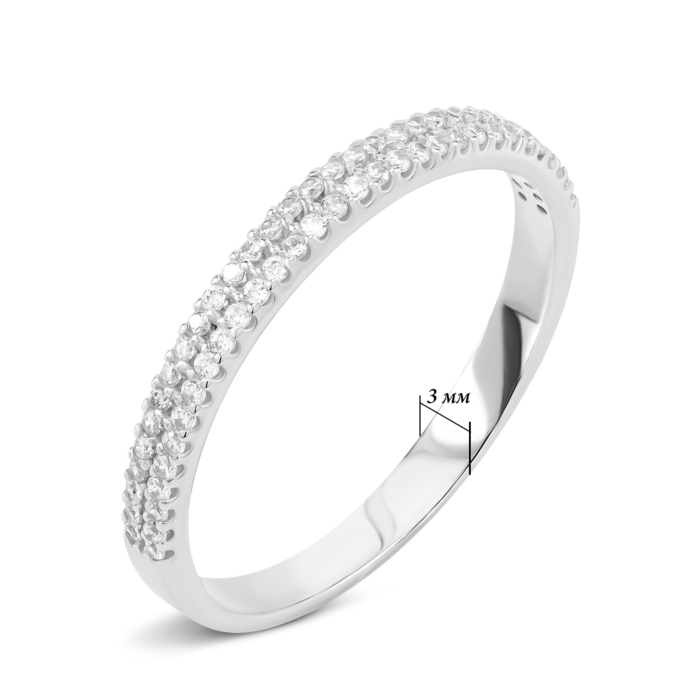 Серебряное кольцо с фианитами. Артикул UG51910/1р-CZ