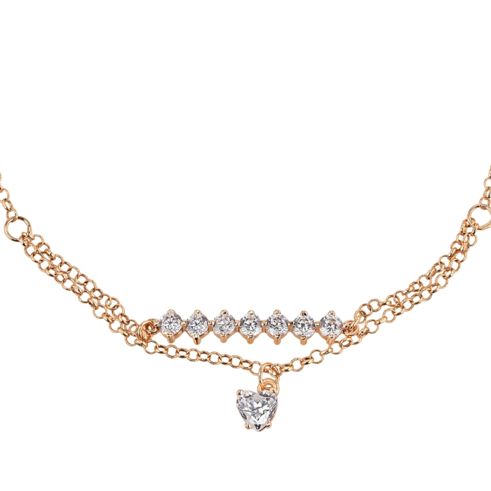 Золотий браслет з фіанітами Tesori. Артикул 7144/66191/01/0/4745