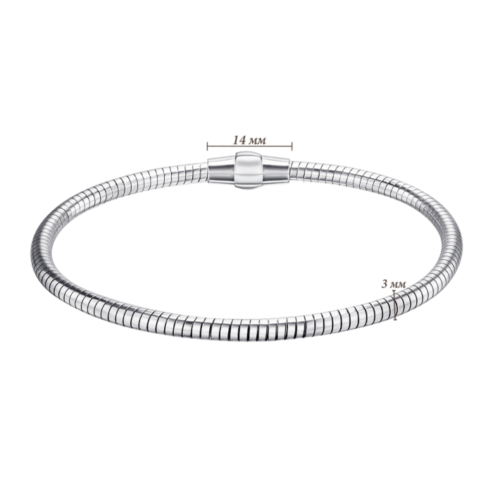 Серебряный браслет без вставки. Артикул BTBXD000045-B/12