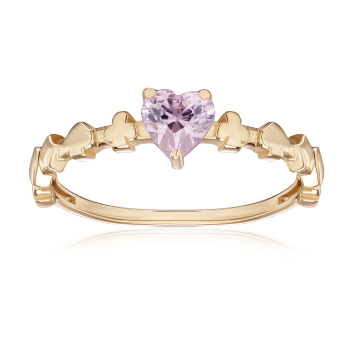 Золота каблучка з фіанітом. Артикул 18399/01/0/855