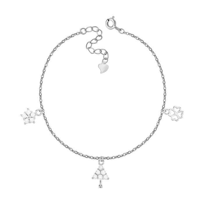 Срібний браслет з фіанітами. Артикул UG51BR68095