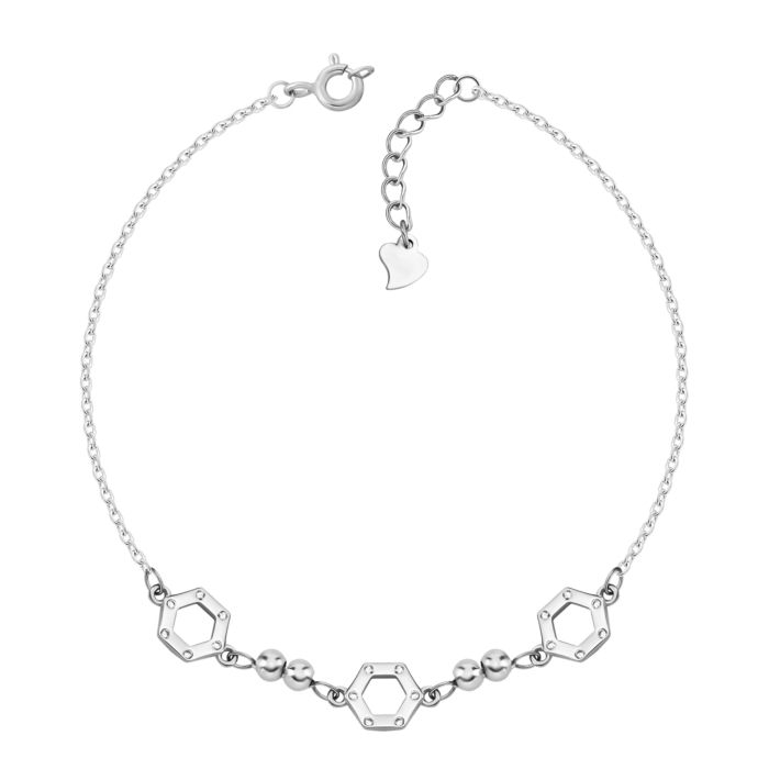 Срібний браслет з фіанітами. Артикул UG51BR72372