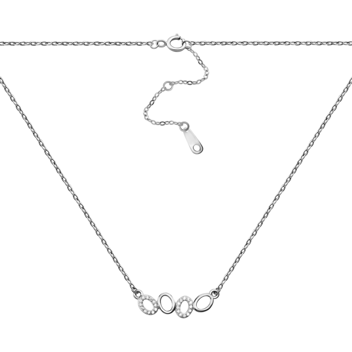 Серебряное колье с фианитами. Артикул UG51NE31413
