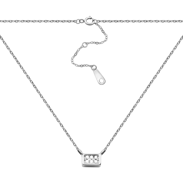 Срібне кольє з фіанітами. Артикул UG51NE55398