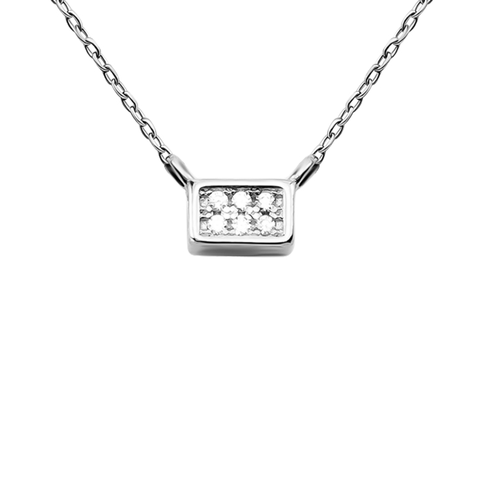 Срібне кольє з фіанітами. Артикул UG51NE55398