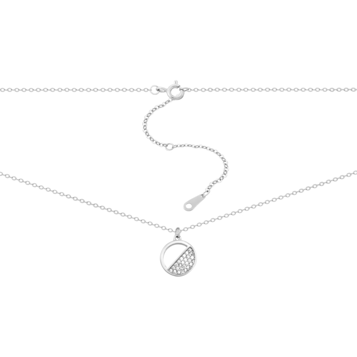 Срібне кольє з фіанітами. Артикул UG51NE55830